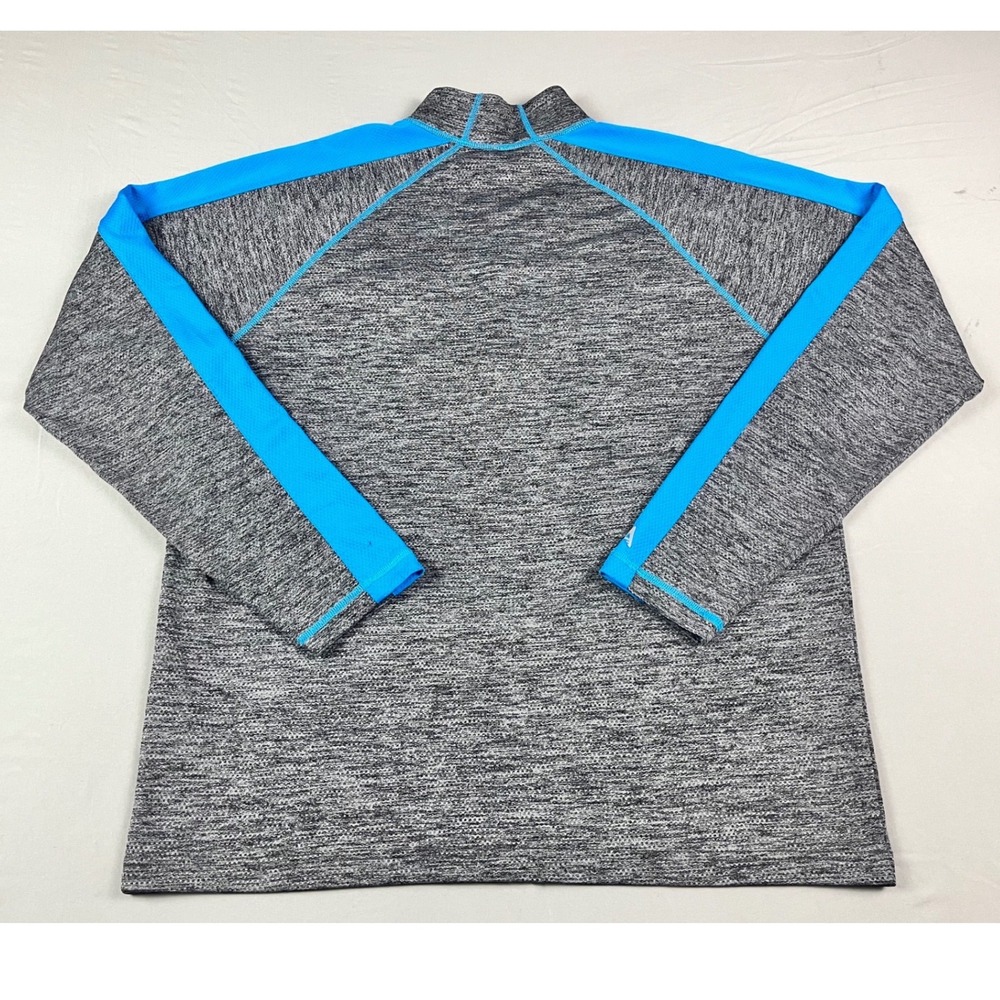 Antigua Carolina Panthers Mens Large Quarter Zip Pullover Grey Blue NFL - Picture 2 of 9